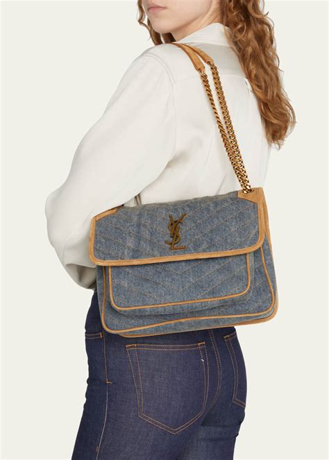 ysl briefcase women's|YSL denim bag.